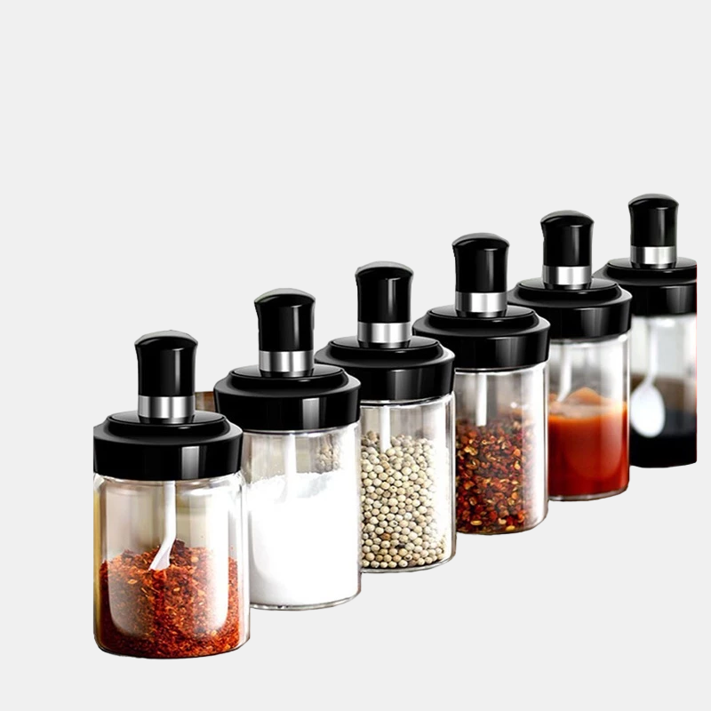 [Top Value] Bộ 6 hũ đựng gia vị kèm thìa LS1-0660-22 thông minh tiện lợi