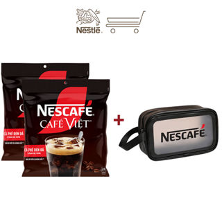 [Tặng Túi đựng mỹ phẩm thời trang] Combo 2 Cà phê đen hòa tan NESCAFÉ CAFÉ VIệT (Túi 35 gói x 16g)
