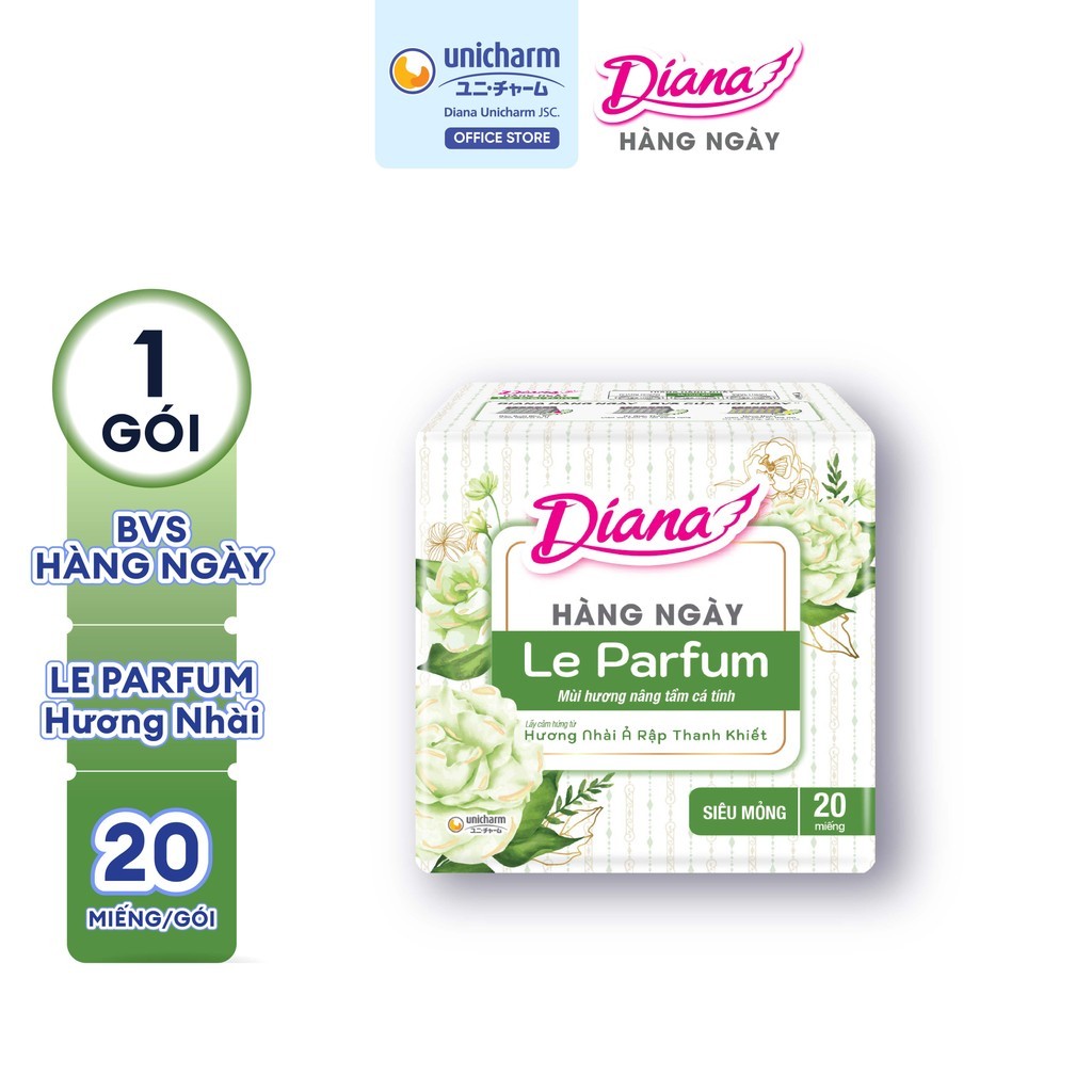 [MỚI RA MẮT] Băng vệ sinh Diana hằng ngày Le Parfum hương nhài Ả Rập thanh khiết 20 miếng