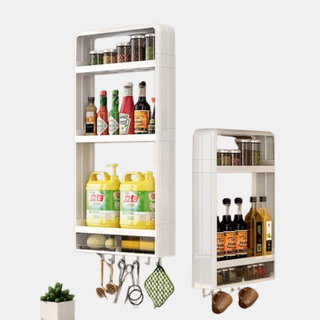 Kệ Đựng Gia Vị, Mỹ Phẩm Choice LS1-0660-1606 Treo Tường Không Khoan Đục, Kệ Để Đồ Nhà Bếp