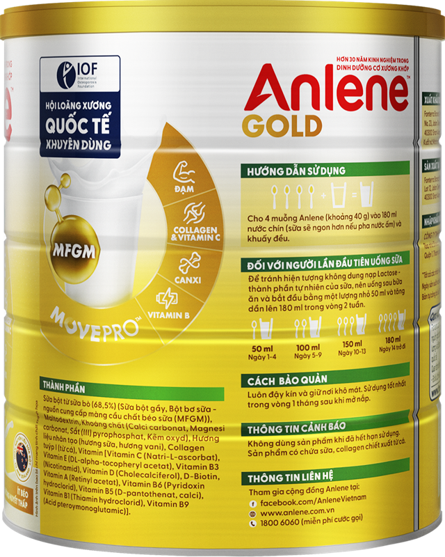 Sữa Bột Anlene Gold Hương Vani 800g | BigBuy360 - bigbuy360.vn
