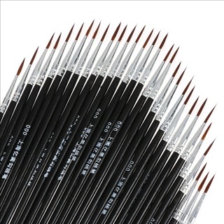 Đồ dùng vẽ tay: 20 món, bút móc mỏng, cọ nylon cho tranh acrylic; gồm cọ tròn + cọ Filbert + cọ chi tiết
