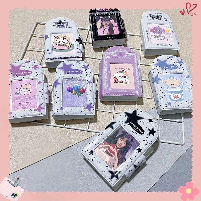 Album ảnh trái tim ngôi sao bướm 3 inch PP 40 khe cắm lưu trữ Kpop SVT NJ BP album ảnh thẻ sưu tập m