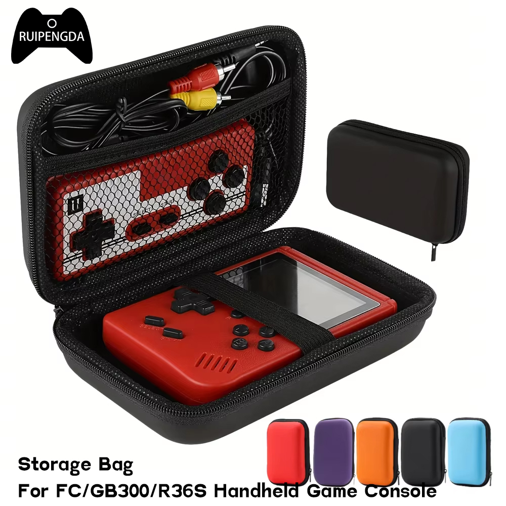 Bao đựng bảo quản cho máy chơi game cầm tay FC/GB300/R36s, túi du lịch retro mini game, hộp bảo vệ d