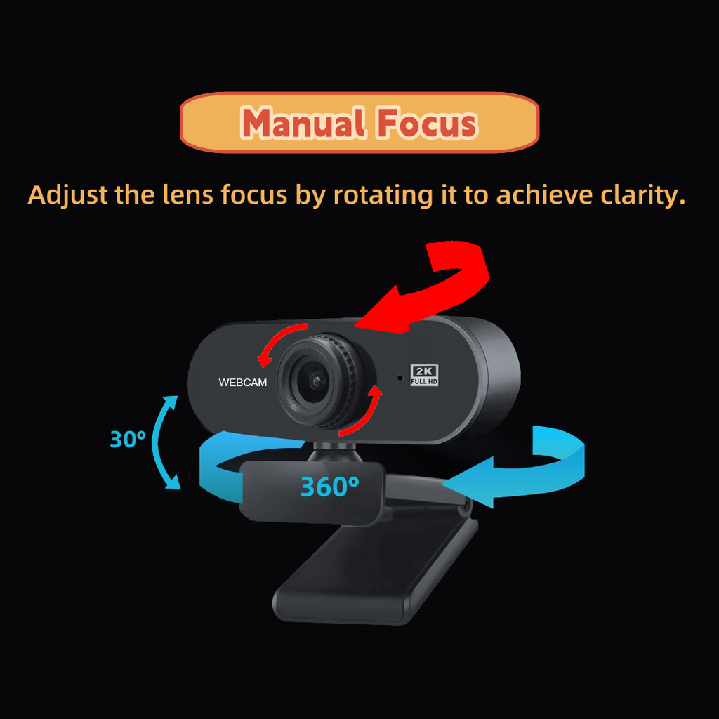 Máy Tính Webcam HD Cho PC 2K Min i Web Camera Có Micro USB 2.0 Web Cam Cho Máy Tính Mac Laptop Để Bàn | BigBuy360 - bigbuy360.vn