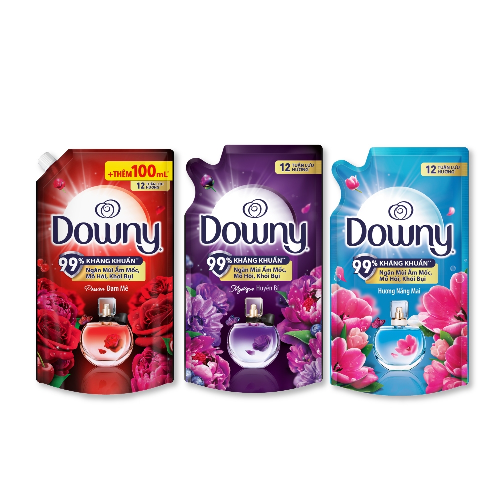 [Top Value] Nước Xả Vải Downy Nước Hoa, Chống Khuẩn Hương Nắng Mai/ Đam Mê/ Huyền Bí Túi 750ml