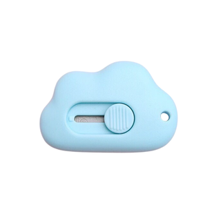 [Top Value] Dao Rọc Giấy LS1-0776-96 - Nhựa PP, Hình Đám Mây, Dạng Vặn Tiện Dụng, Có Thể Làm Móc Khóa
