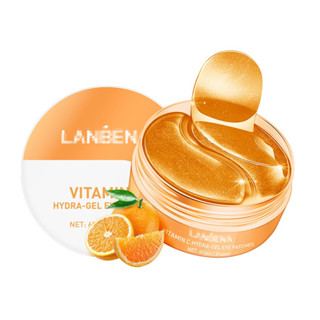 60 Chiếc Mặt nạ mắt Vitamin C Hydra-Gel Miếng dán mắt Giảm quầng thâm Túi mắt Mắt phồng nếp nhăn Chống lão hóa Chăm sóc mắt