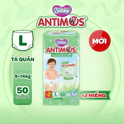 [MKB Gift] Tã Quần Xua Muỗi Bobby Antimos – Hàng rào Sả tự nhiên Bye Muỗi 8H L50+2