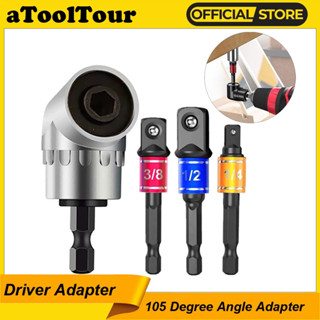 Tác Động Cấp Điện Dụng Cụ Cầm Tay Trình Điều Khiển Ổ Cắm Adapter Bộ Nối Dài Góc 105 Vít Ổ Cắm Giá Đỡ Đai Ốc Khoan Đính Kèm