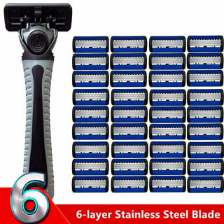 Dao cạo an toàn 6 lớp Razor Classic cho nam giới và lưỡi dao cạo tẩy lông cho phụ nữ, máy cạo tay.
