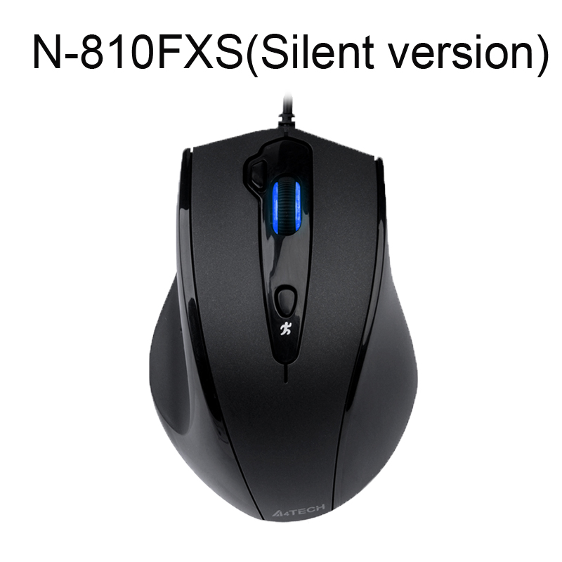 Chuột Có Dây Quang Học 3 Nút A4Tech N-810Fx Silent 1600Dpi Thiết Kế Công Thái Học, Dành Cho Văn Phòn