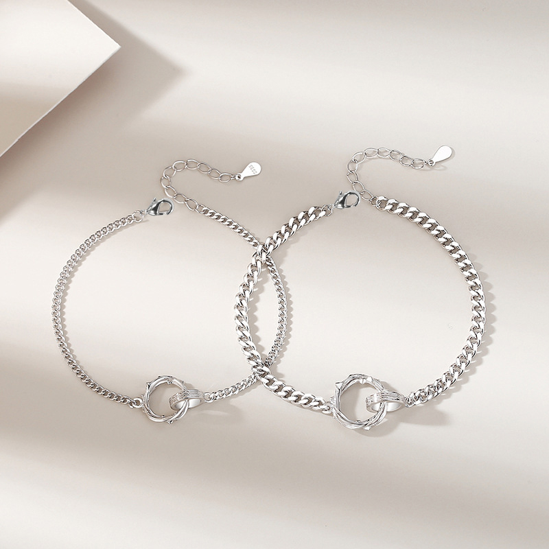 Vòng đeo tay đôi bằng gỗ Thiết kế Mobius dành cho nam nữ Quà tặng Valentine
