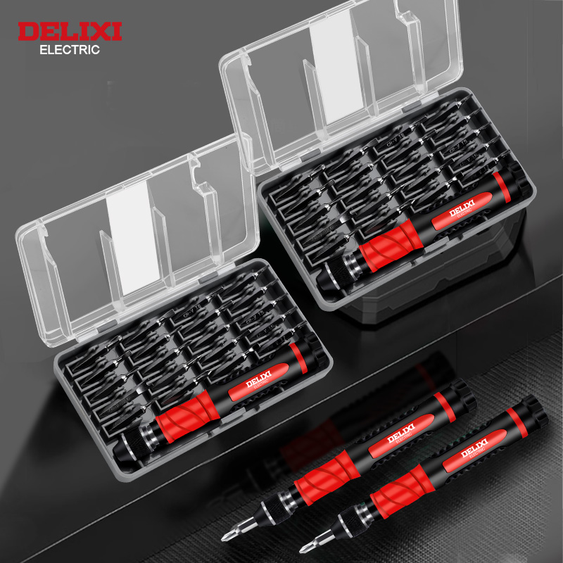 Bộ tua vít chính xác 21-trong-1 DELIXI ELECTRIC, bộ đầu tua vít từ tính đa chức năng, bộ dụng cụ sửa
