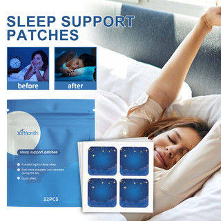 Miếng dán hỗ trợ giấc ngủ 12 miếng – Giải phóng qua da suốt đêm cho chứng mất ngủ & lo âu, chăm sóc làm dịu, phiên bản nâng cấp