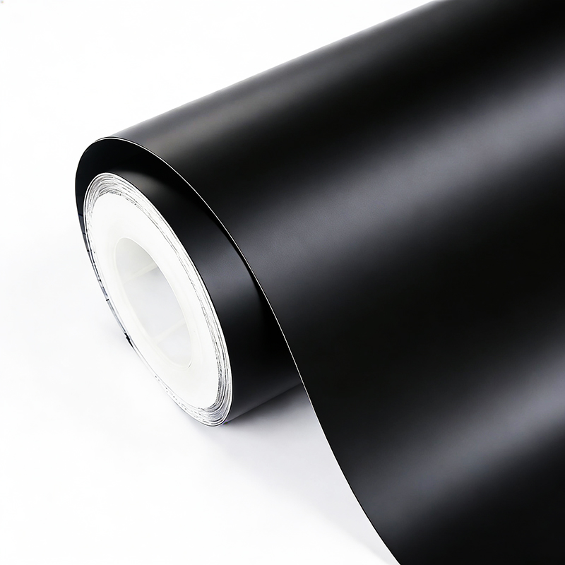 Matte Black PVC Vinyl Wrap Film Tự dính DIY Sticker Decal Bubble Free