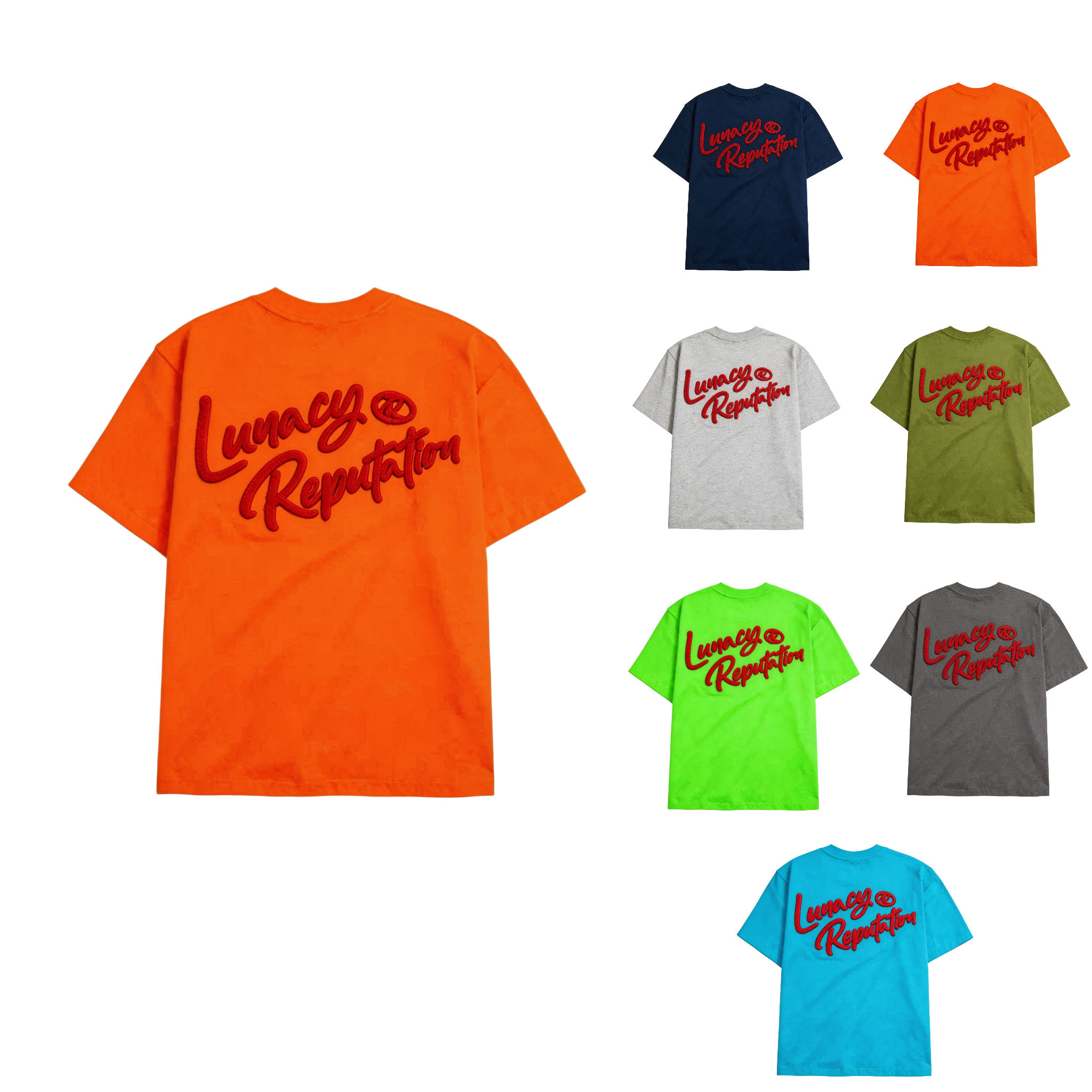 Áo thun thêu xù Lunacy, form rộng, unisex