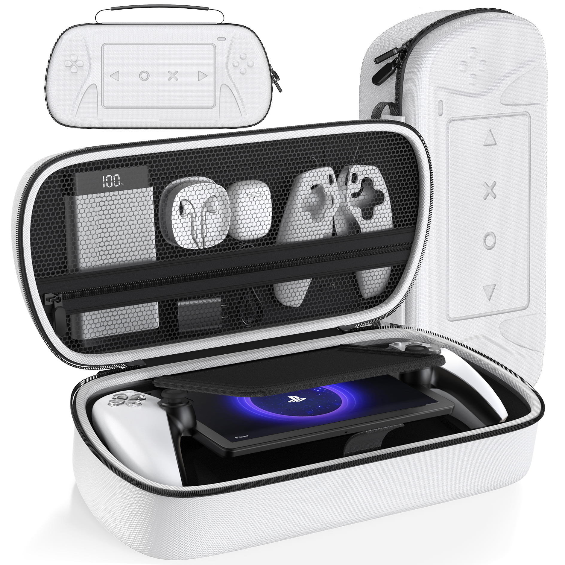 Túi đựng lớn cho Playstation PS Portal, Hộp đựng du lịch PS Portal có túi khóa kéo để đựng phụ kiện 