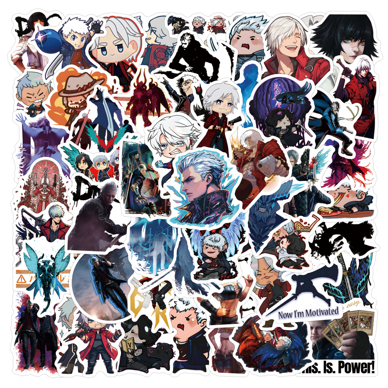 300 miếng sticker graffiti hoạt hình chủ đề Devil May Cry, dùng để trang trí laptop, điện thoại, ván