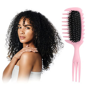 Bàn chải tóc xoăn 1 mảnh, Detangling Curl Shaping Giảm thiểu công cụ tạo kiểu khô ướt
