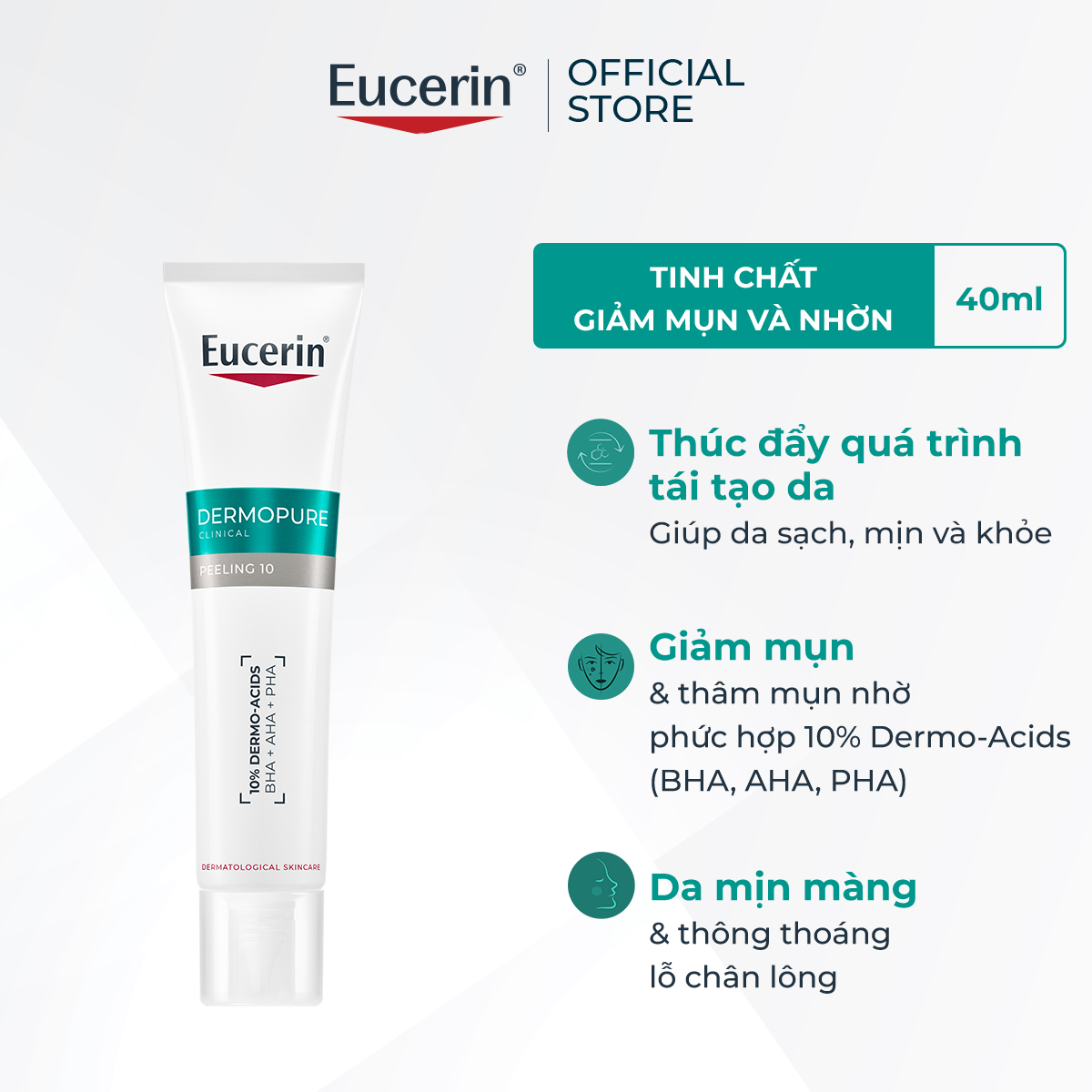 Tinh chất giảm mụn và nhờn Eucerin® DermoPure Clinical Peeling 10 40ml | BigBuy360 - bigbuy360.vn