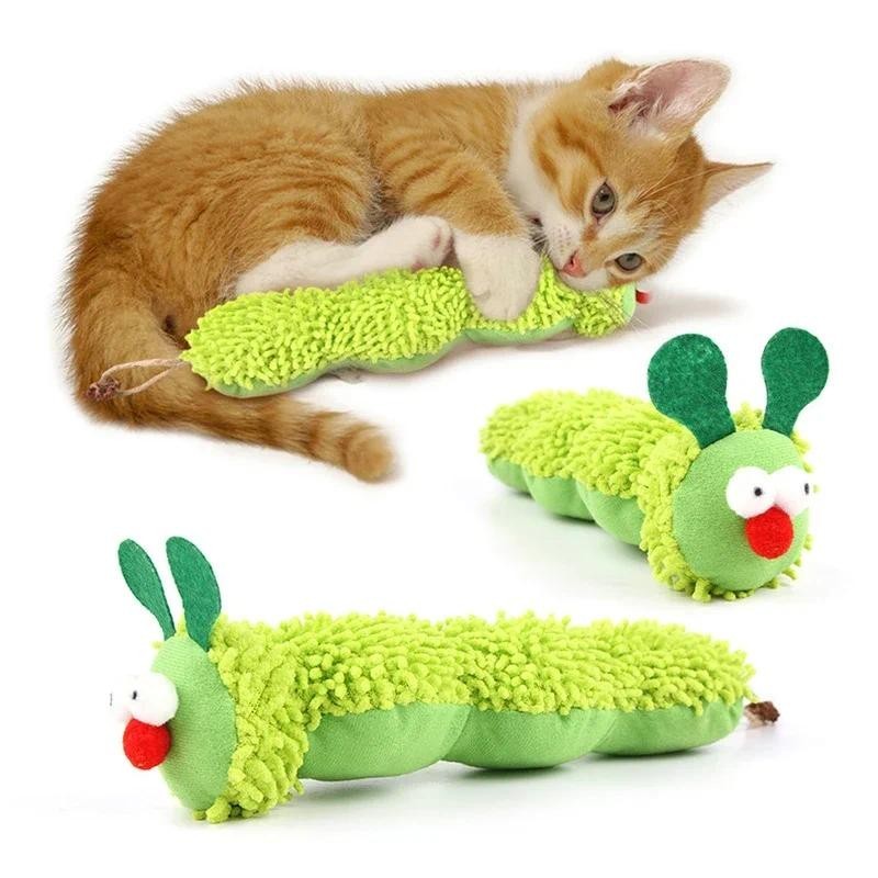 Catnip Và Silvervine Caterpillar Cat Toy Mọc răng Mèo con tương tác