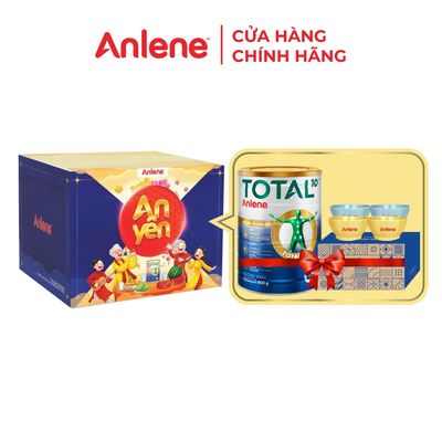 [Outlet S2][Tặng bộ 4 chén cao cấp] Sữa bột bổ sung dinh dưỡng Anlene Total 10 lon 800g