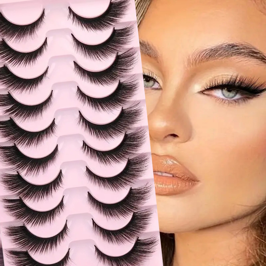 Lông mi giả Mango 10 cặp, 8D Volume Bionic Effect Chiều dài 16mm Full Look