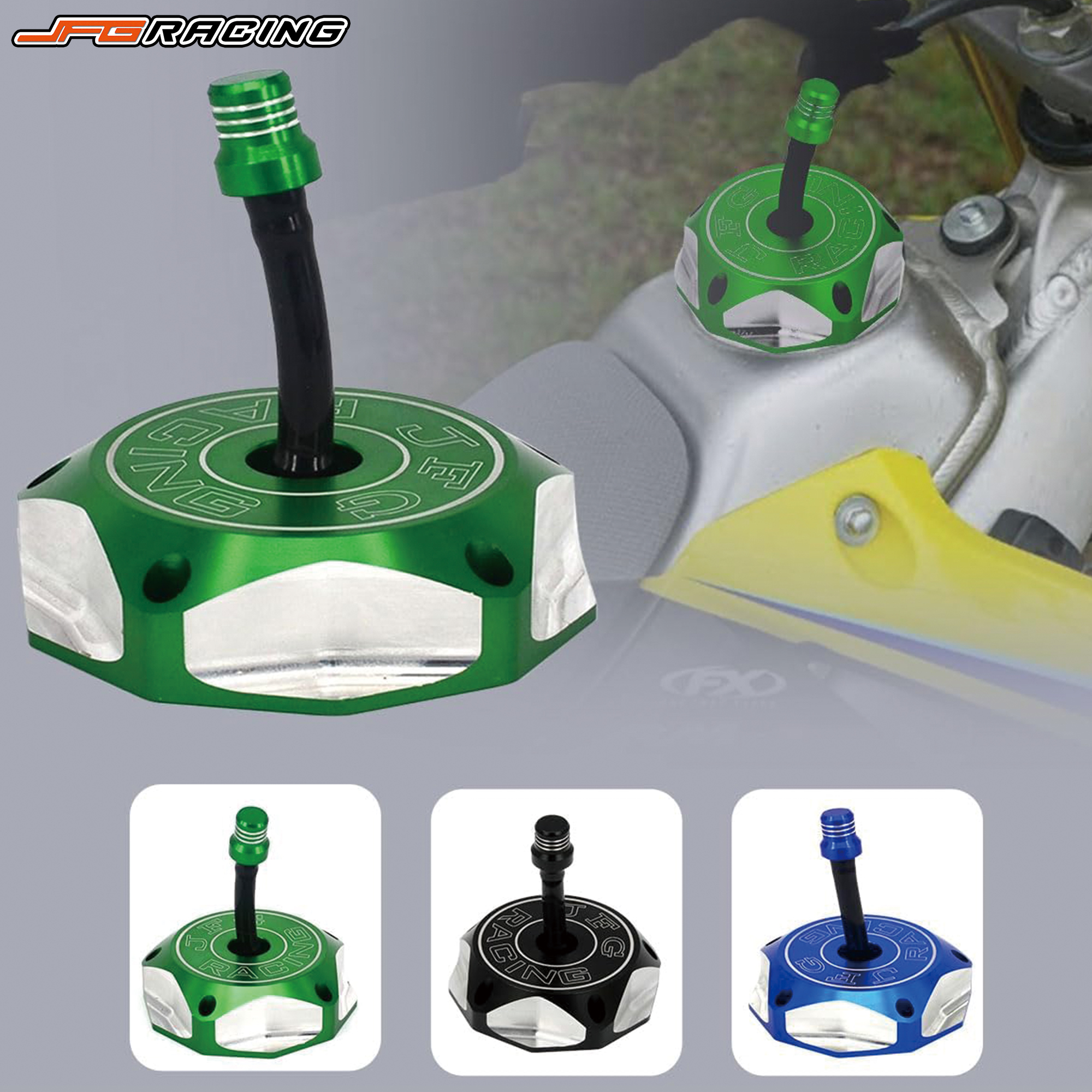 Nắp bình xăng nhiên liệu màu xanh cho xe đạp Yamaha YZ85 YZ125 YZ250 WR250F 2004-2025
