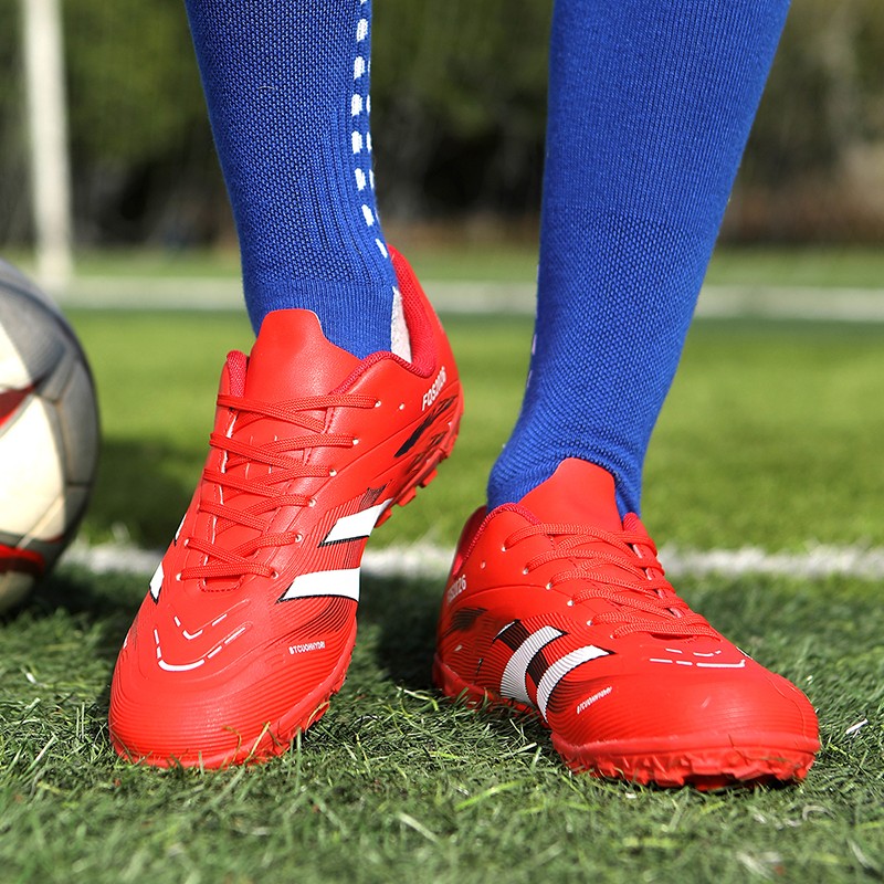 Giày đá bóng thời trang trẻ em, người lớn, nam nữ, giày đinh sân cỏ, giày futsal