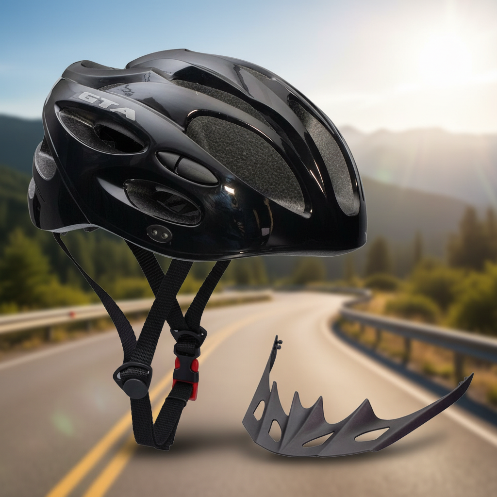 Mũ bảo hiểm xe đạp leo núi với đèn LED - An toàn khi đạp xe ban đêm, MTB GTA