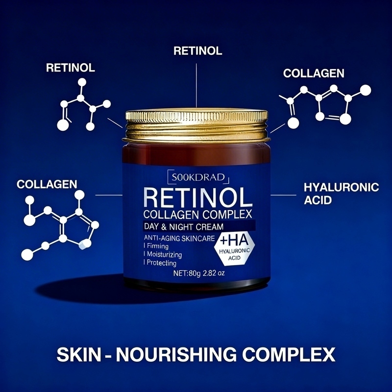 Kem Retinol Collagen Kết Cấu Mượt, HA, Cho Mọi Loại Da, 80g