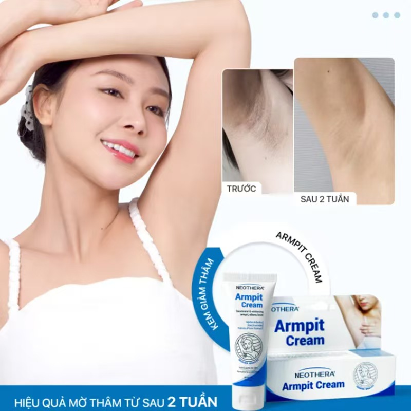 Kem nách Neothera, Trắng da & Khử mùi, Alpha Arbutin + Niacinamide, Chăm sóc cơ thể mùa Hè