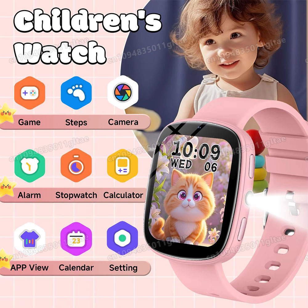 Đồng hồ thông minh cho trẻ em màn hình cảm ứng, điều khiển camera, đèn pin, theo dõi giấc ngủ, thể t
