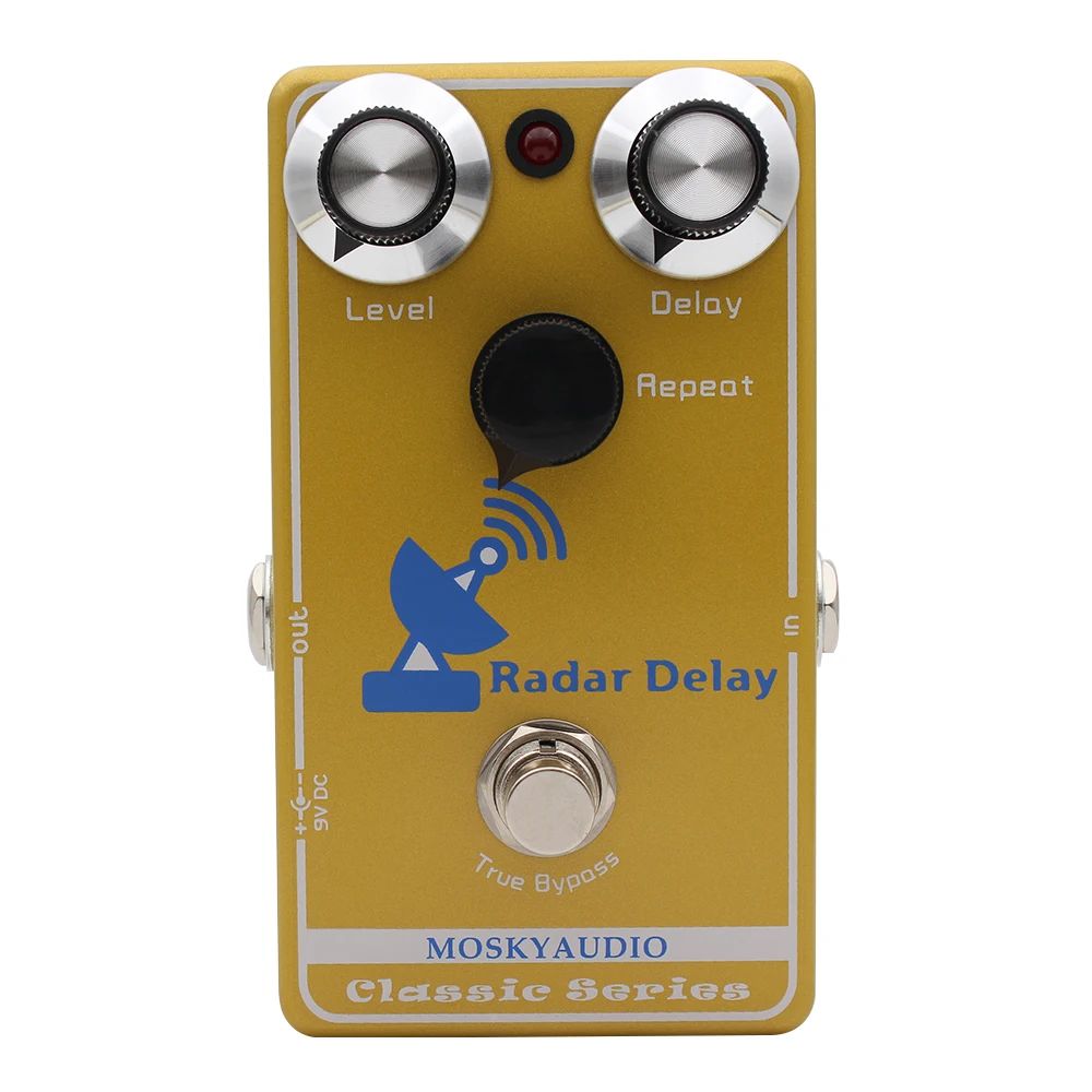 Mosky Radar Delay BBD Delay Pedal Guitar Hiệu Ứng Đúng Bypass với Điều Khiển Mức Độ, Delay và Lặp