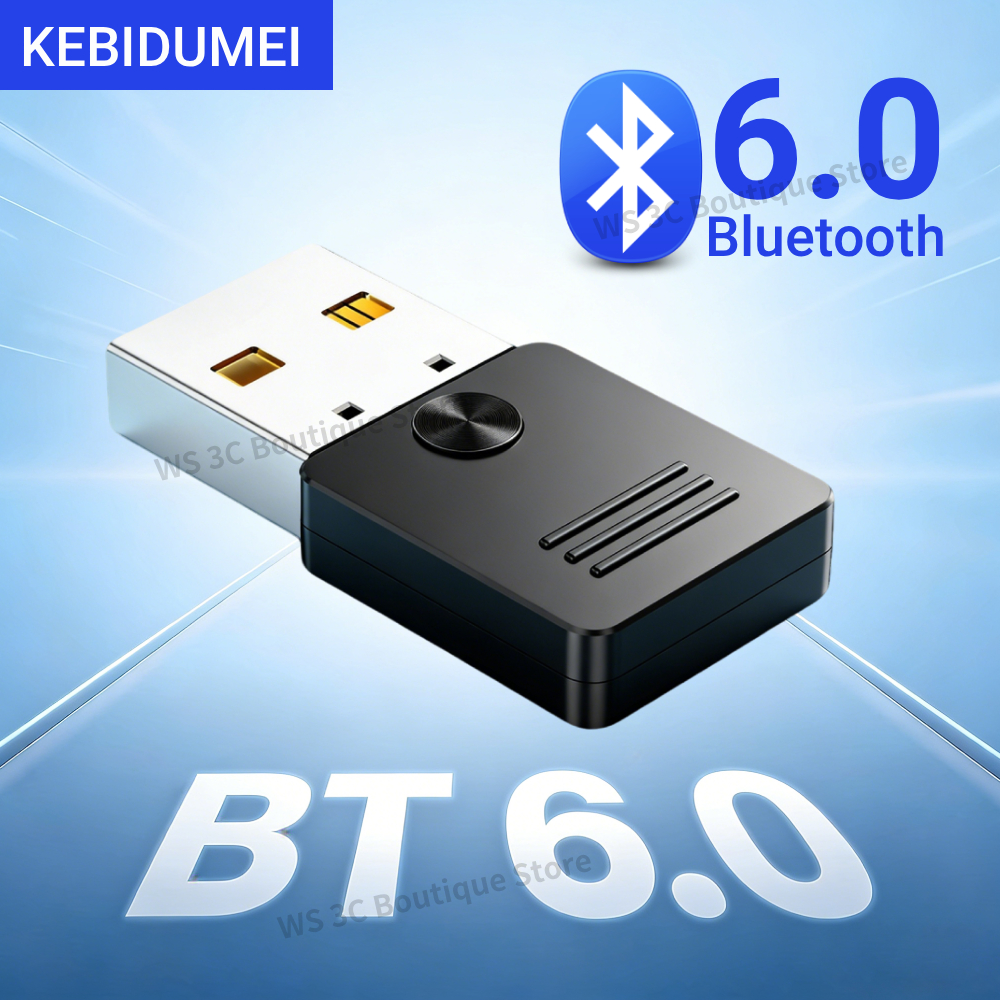 Bộ chuyển đổi USB Bluetooth 6.0 Bộ thu âm thanh âm nhạc không dây cho PC