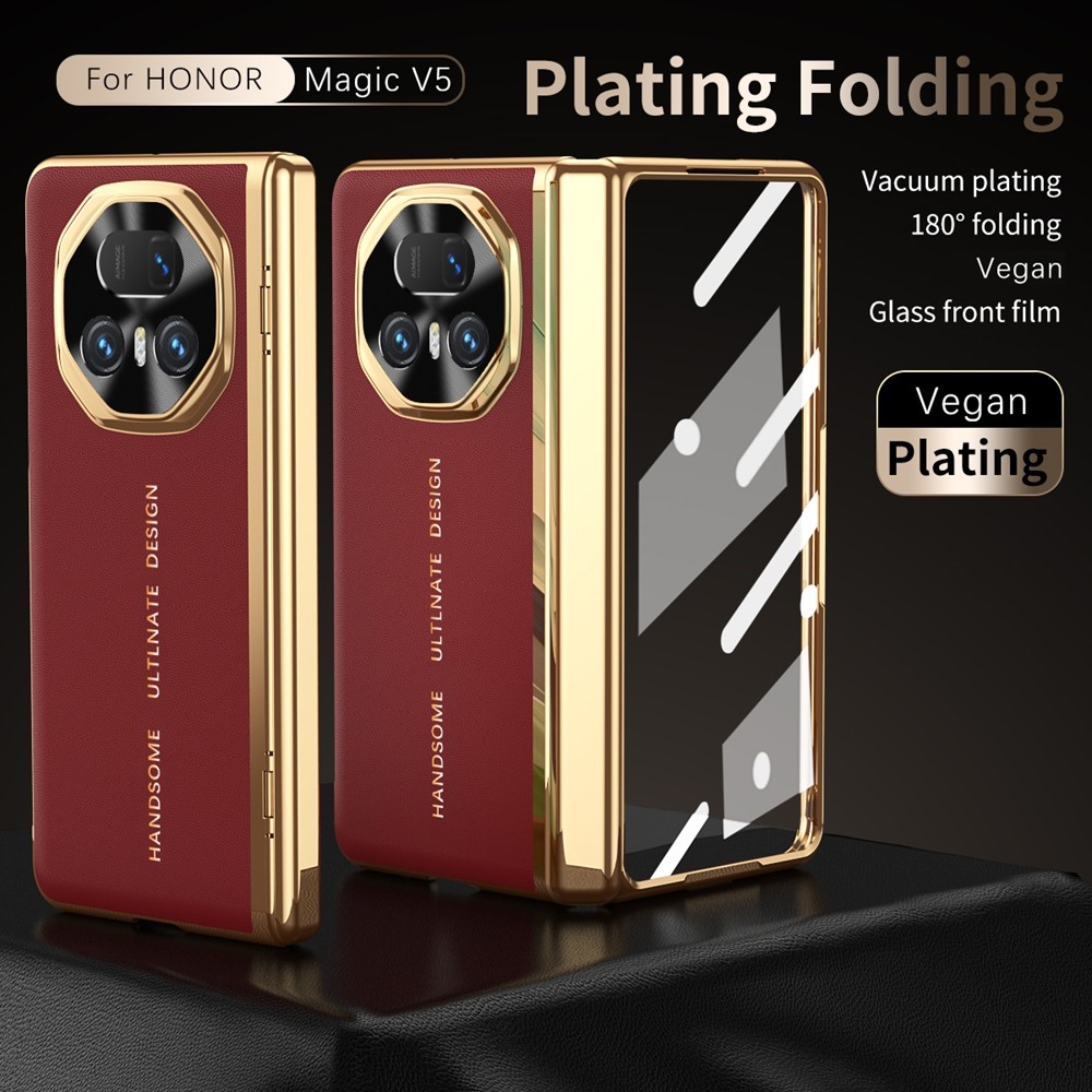 Retro Vintage cho Honor Magic V5 V3 ốp lưng da kinh doanh cho Honor Magic V5 V3 ốp điện thoại