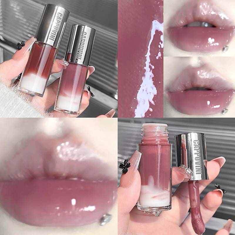 Cappuvini Berry Snow Crystal Clear Lip Gloss Lâu Trôi Dưỡng Ẩm Bóng Tự Nhiên Không Khô