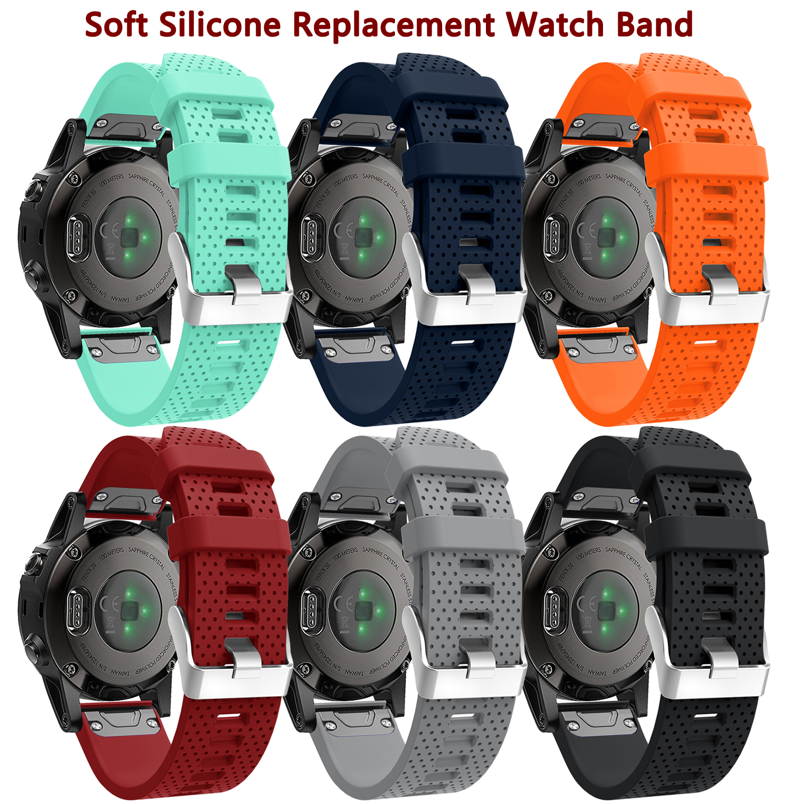 Tương thích với Garmin Fenix 5S / 6S / 7S Band, dây đeo thay thế dây đeo đồng hồ mềm cổ điển 20mm ch