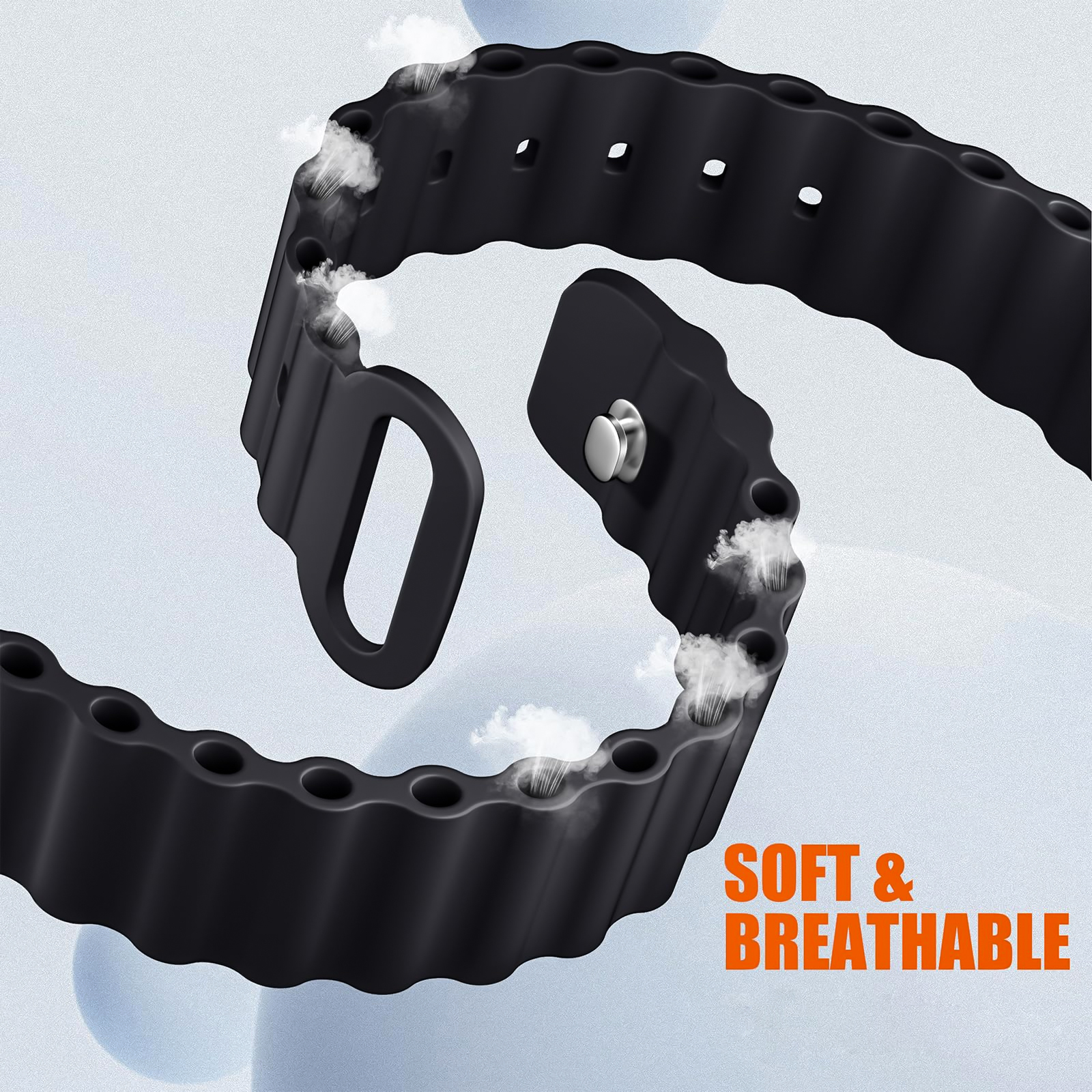Dây đeo silicon đại dương cho Apple Smart Watch 49 46 45 44 42mm cho iWatch Ultra 3 2 SE 3 2 Series 