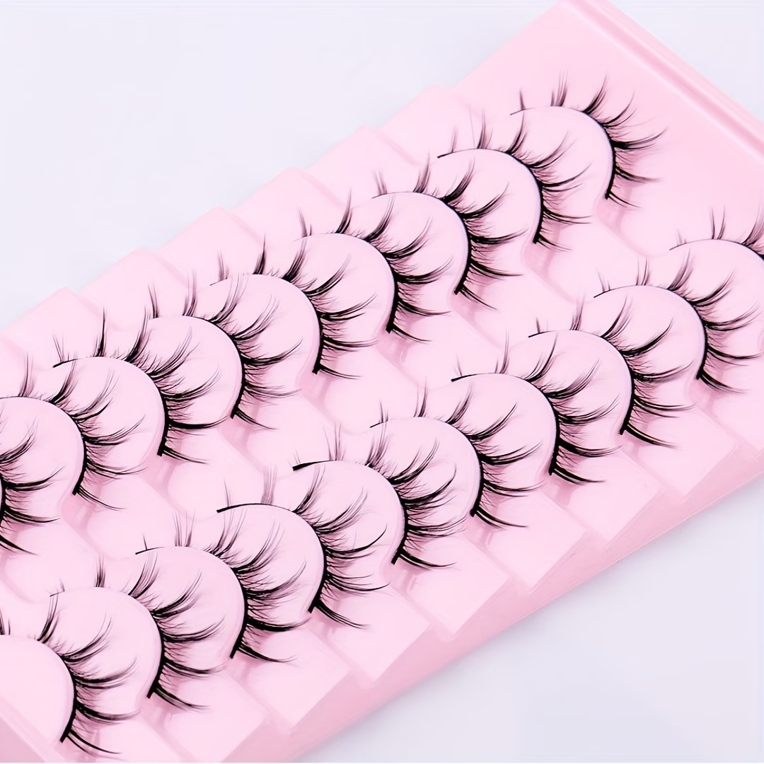 Lông mi giả anime sắc nét - 10 đôi mi giả 14mm phong cách Nhật Bản tự nhiên cho makeup hóa trang quỷ