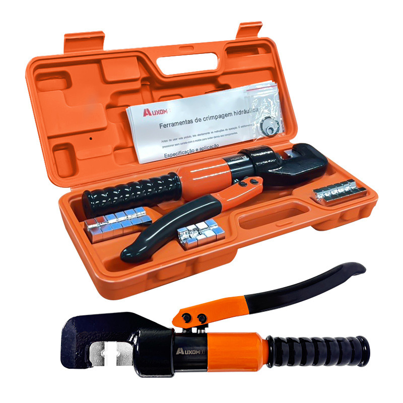 Dụng Cụ Bấm Cos Thủy Lực AUXOM, Dùng Cho Cos Dây Cáp 4 Đến 70mm2, Kèm 9 Khuôn Thay Thế