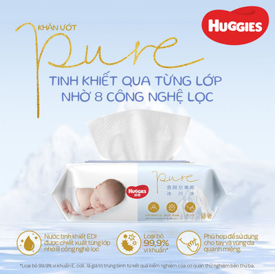 Gói khăn ướt Huggies Golden (không mùi) cao cấp đa năng (80 miếng/gói)