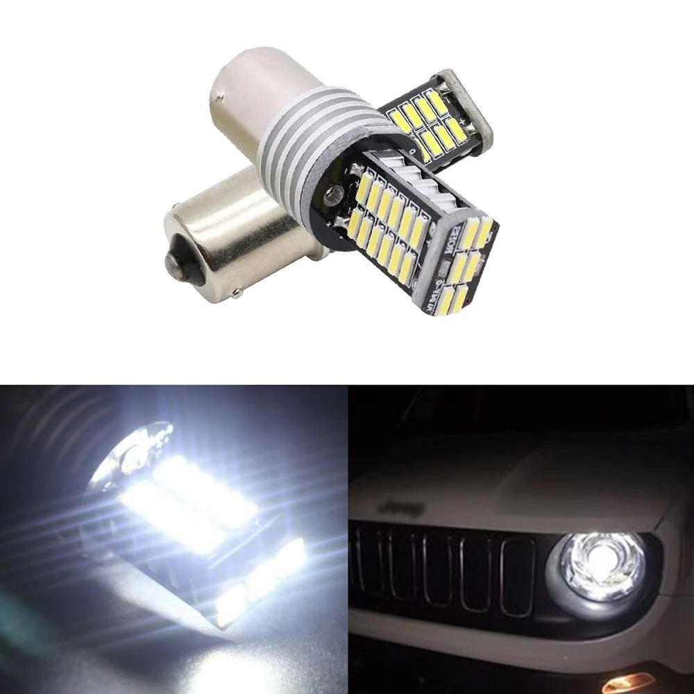 2 Chiếc 1156 BA15S Bóng Đèn LED Trắng Biến Tín Hiệu Ngược Đuôi Đèn