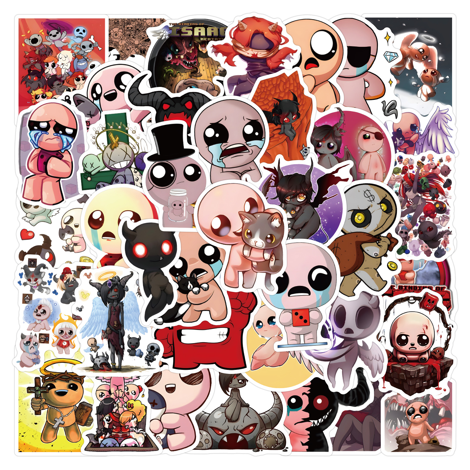 Bộ 250 Sticker Graffiti The Binding of Isaac trang trí tường xanh, xe máy, laptop, ván trượt, túi xá