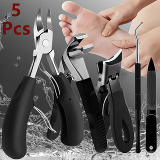 Bộ cắt móng 5 món gồm kềm cắt móng quặp chuyên nghiệp, dụng cụ chăm sóc chân tay để cắt da chết