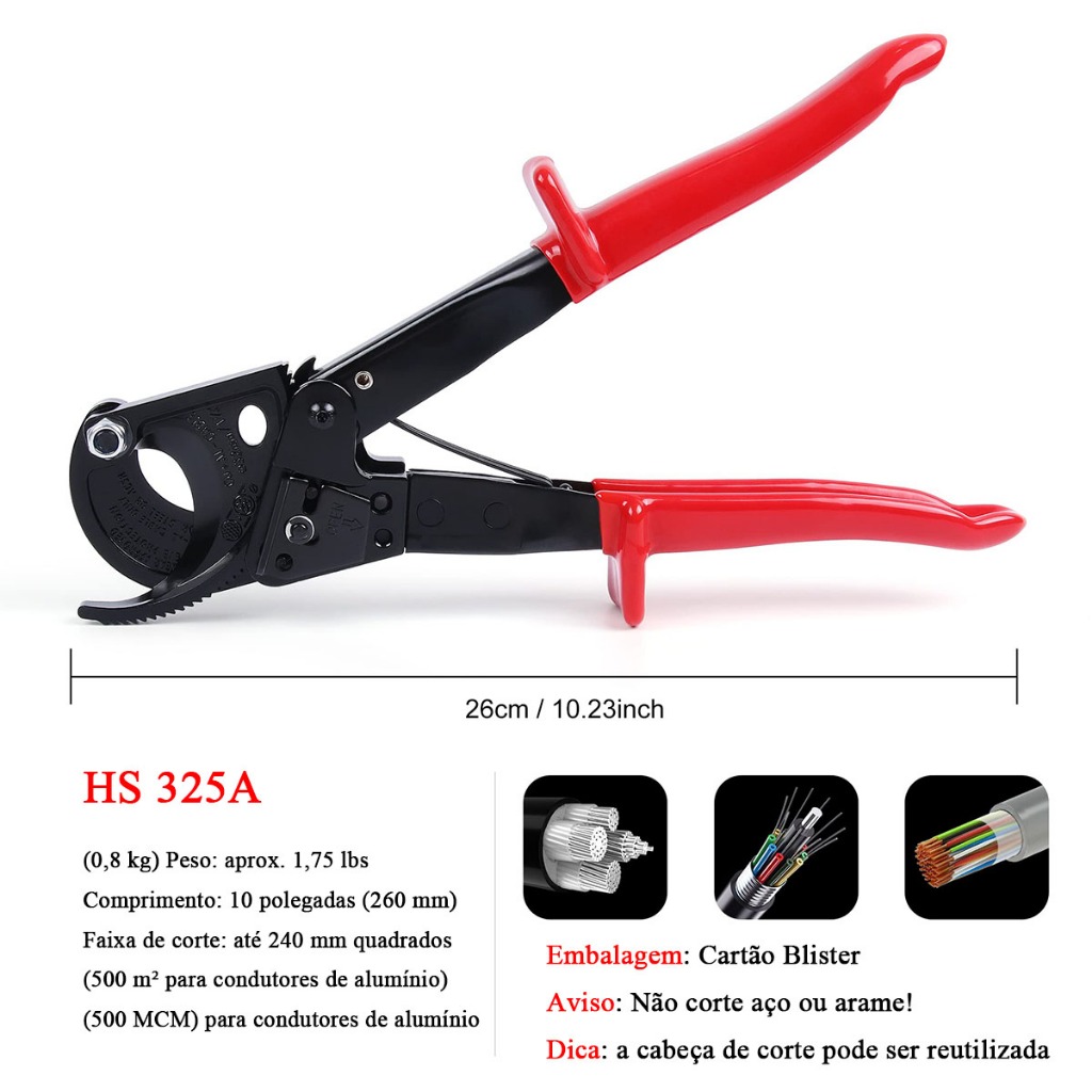 Kìm ép cos pin HX-50B, 6-50mm2 AWG 10-0, dụng cụ ép cos lục giác cho đầu cos pin