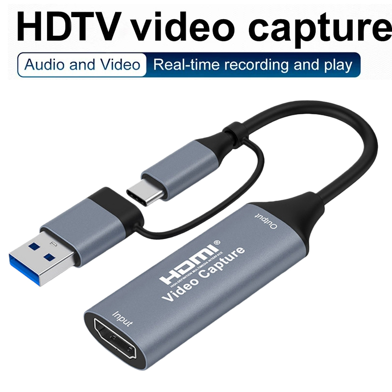 Thẻ chụp hình HDMI 2 trong 1 USB/USB-C 4K 30Hz cho Livestream Game PC