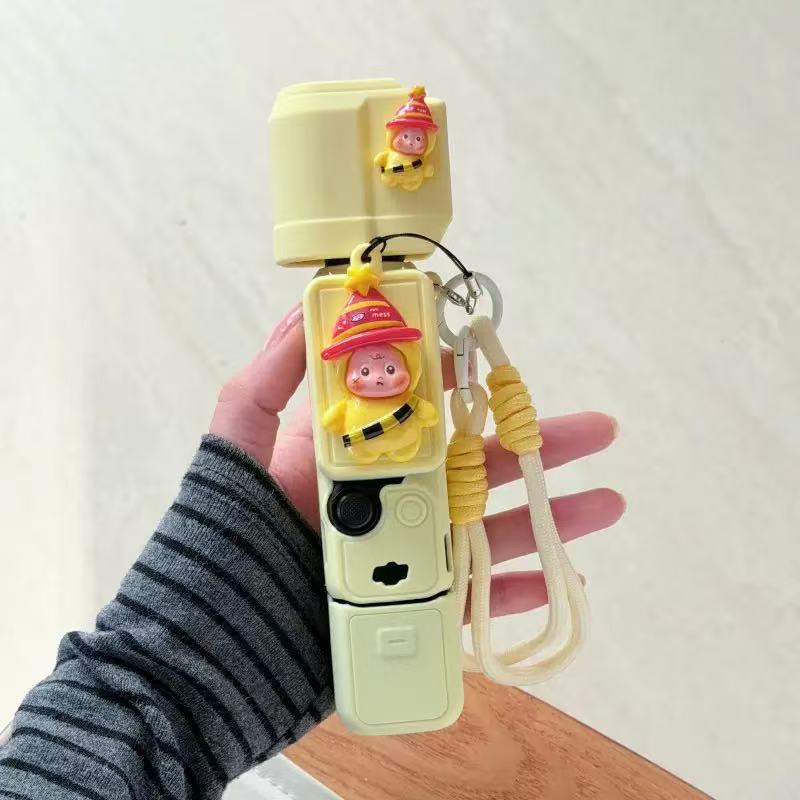 Dành Cho DJI Osmo Pocket 3 / 4 Vỏ Silicon Có Nắp Ống Kính Chống Trầy Xước Da Bảo Vệ Cho Osmo Pocket 
