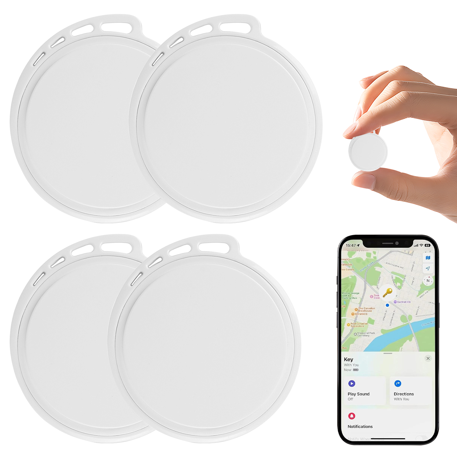 Thẻ Theo Dõi Air Tracker, Hoạt động với Mạng Find My của Apple, Thiết Bị Chống Thất Lạc Thông Minh v